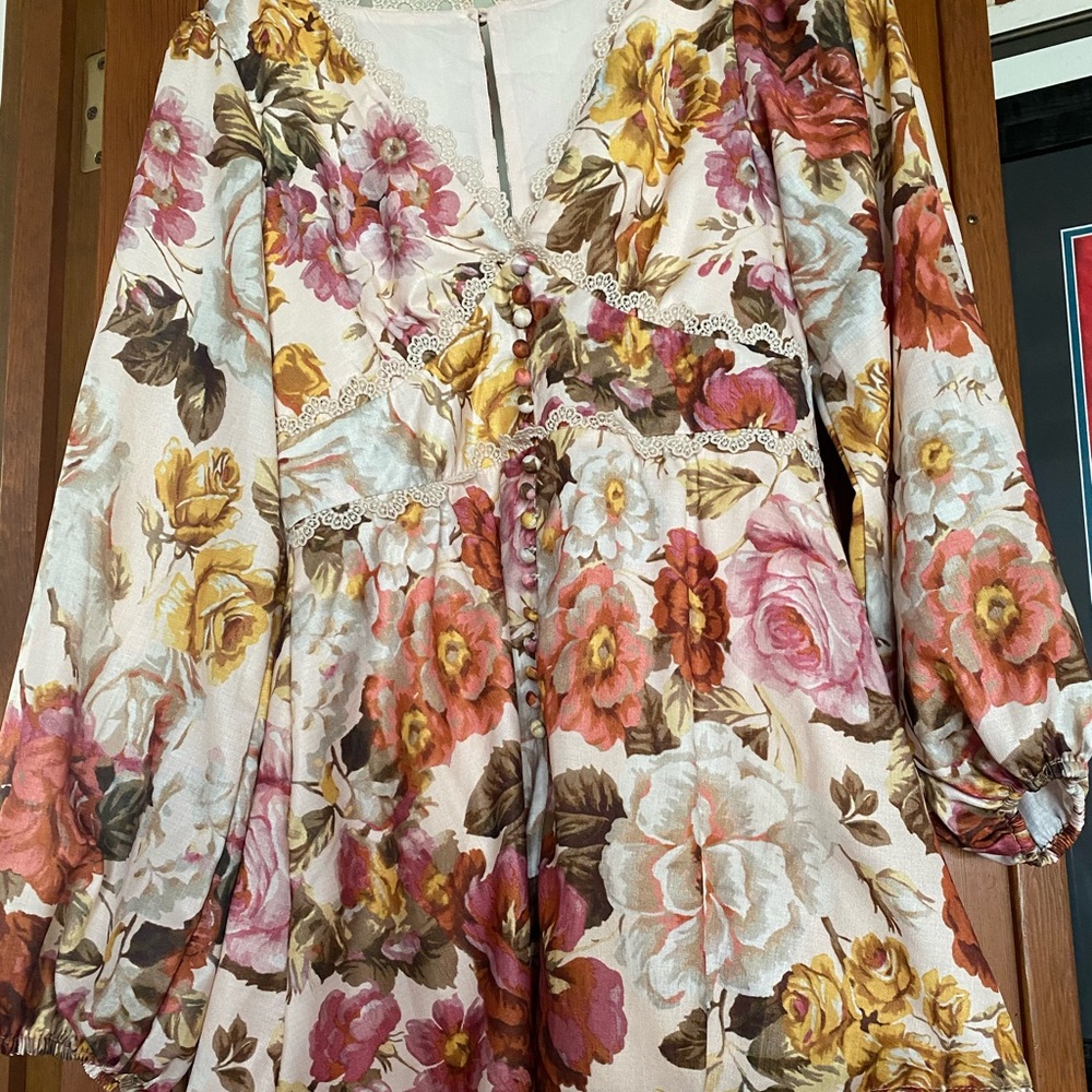Floral romper Zimmerman look alike